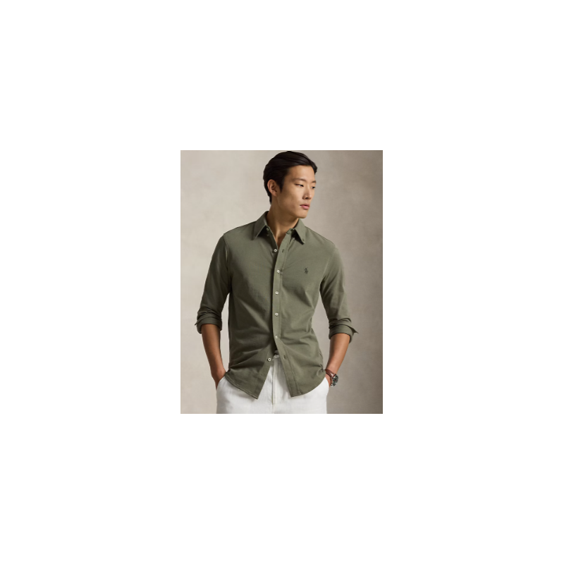 Camisa premium lli italià o  vicunya, beix o verd oliva