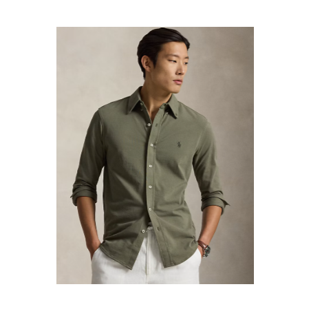 Camisa premium lli italià o  vicunya, beix o verd oliva