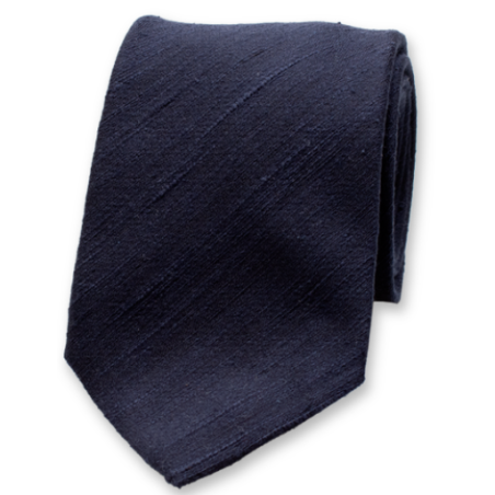 Corbata seda natural 100% o cotó, blau marí o blanc