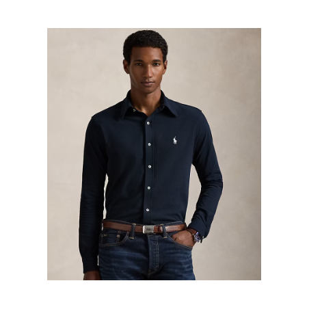 Camisa de seda natural o cotó egipsi blau marí o blanc