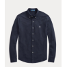Camisa de seda natural o cotó egipsi blau marí o blanc