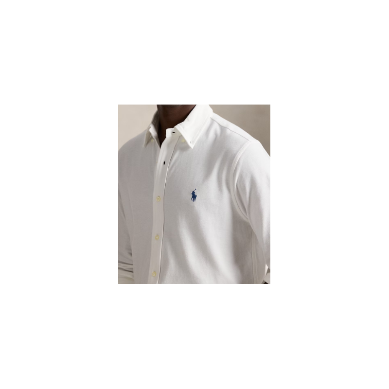 Camisa de seda natural o cotó egipsi blau marí o blanc