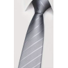 Corbata ratlles diagonals o corbata llisa , gris o plata
