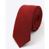 Corbata microdibuix o llisa granat o vermella.